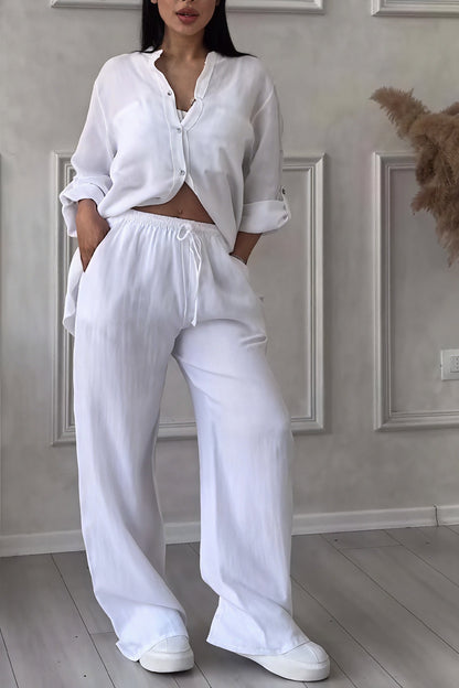 Women's Two Piece Button Up Set - VibreMode
