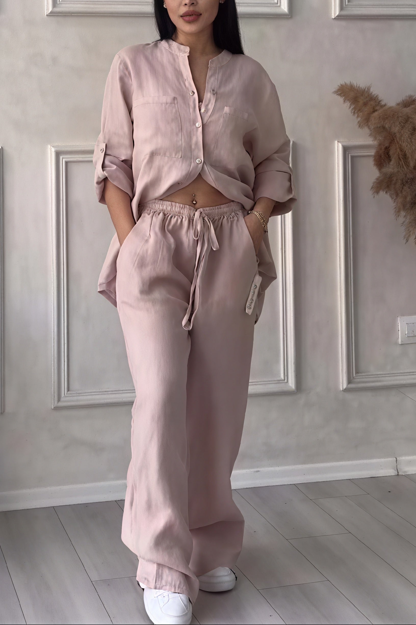 Image of Janet | Women's Button-Up Two-Piece Set
