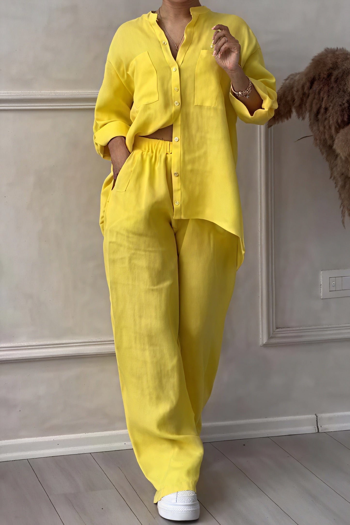 Image of Janet | Women's Button-Up Two-Piece Set