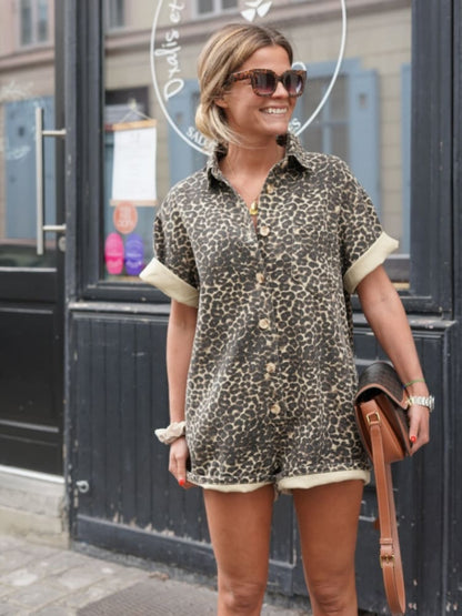 Image of Janice | Women's Button-Front Casual Romper