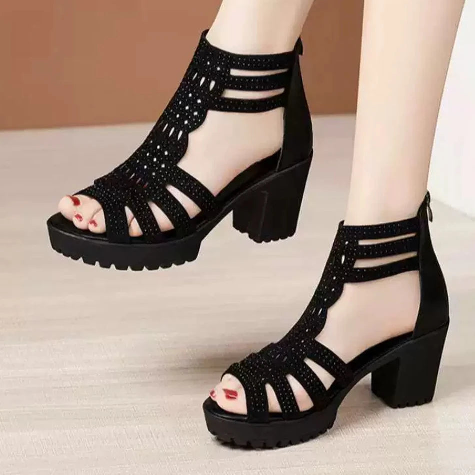 Women's Elegant Heel Sandals Comfortable - VibreMode