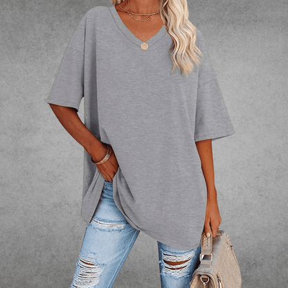 Image of Jessica | Women's Oversized V-Neck T-Shirt