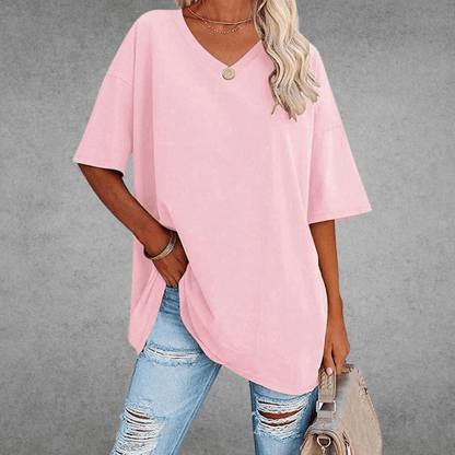 Image of Jessica | Women's Oversized V-Neck T-Shirt