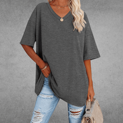Image of Jessica | Women's Oversized V-Neck T-Shirt