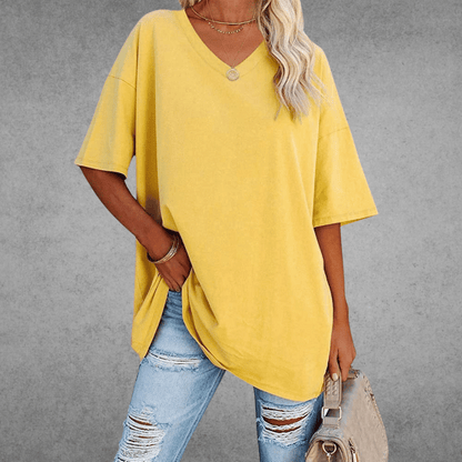 Image of Jessica | Women's Oversized V-Neck T-Shirt