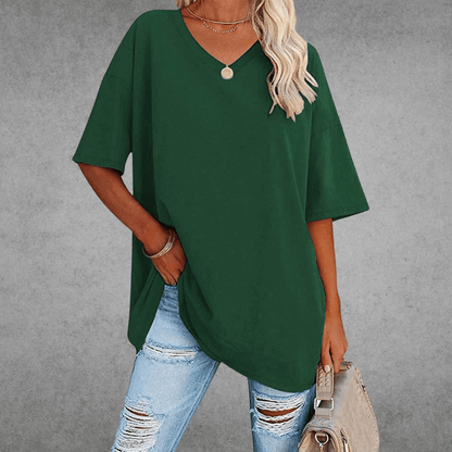 Image of Jessica | Women's Oversized V-Neck T-Shirt