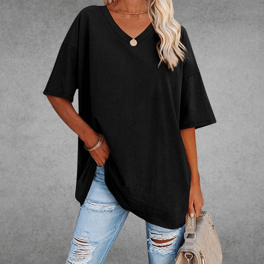 Women's Oversized V-Neck T-Shirt - VibreMode