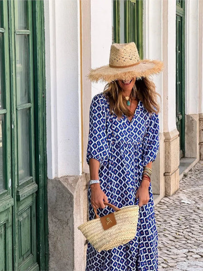 Image of Jocelyn | Women's V-Neck Tiered Maxi Dress