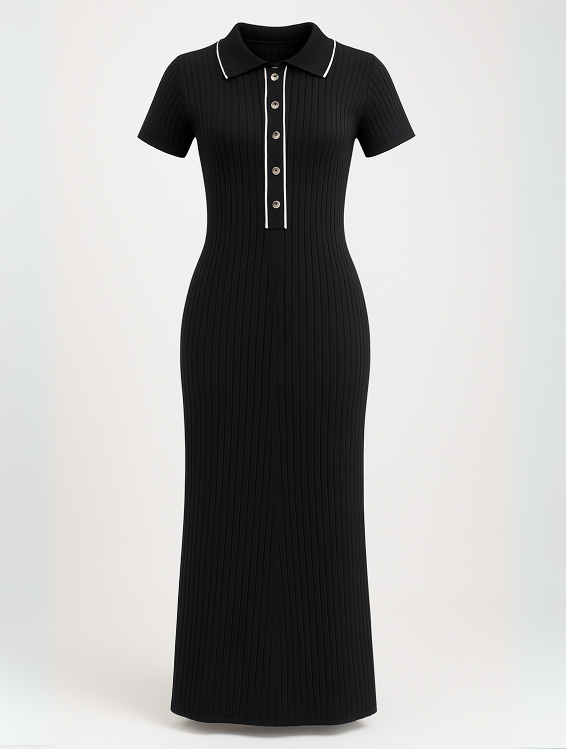 Image of Jolene | Women's Button-Down Ribbed Maxi Dress