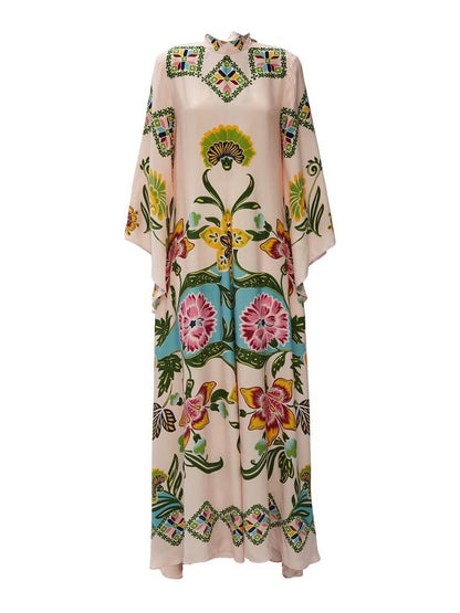Jillian Women's Floral Maxi Dress Long Sleeve