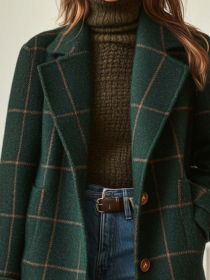 Women's Classic Plaid Coat