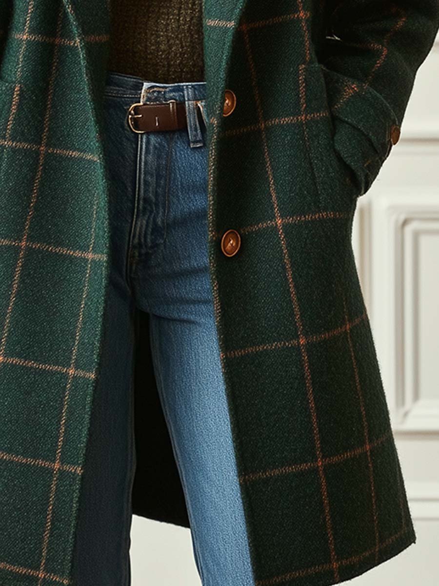 Timeless Checked Wool Coat
