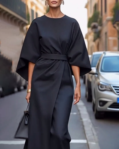 Image of Judith | Women's Belted Midi Dress