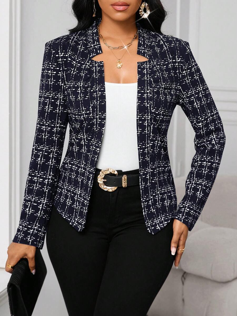 Image of Kate | Women's Open Front Blazer Blouse
