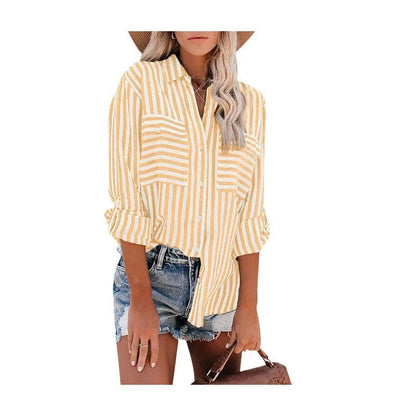 Image of Katrina | Women's Striped Button-Up Shirt