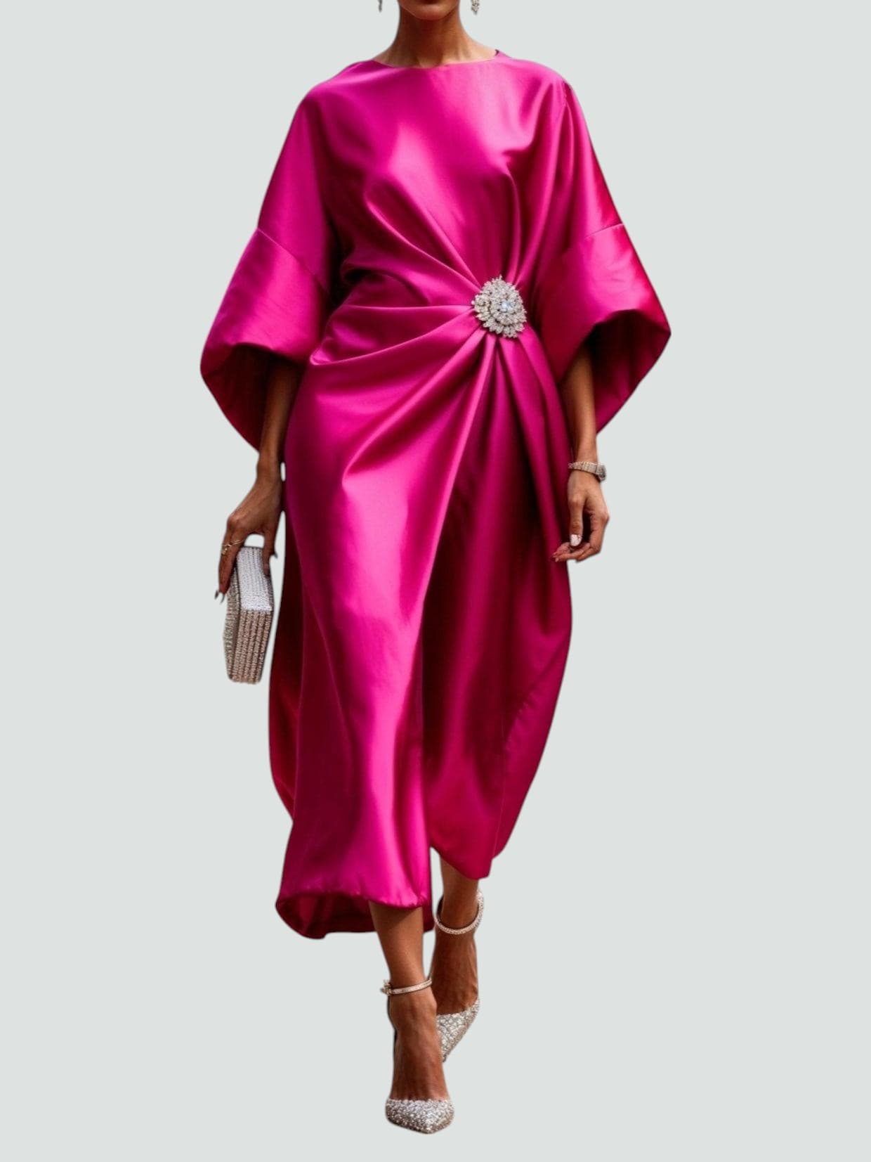 Women's Wrap Midi Dress