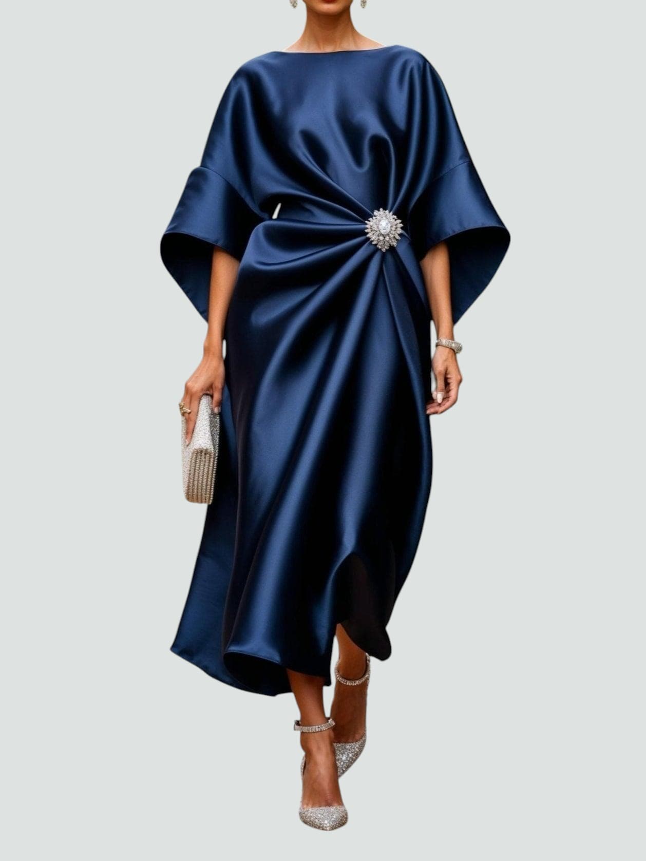 Women's Wrap Midi Dress - VibreMode