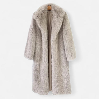 Women's Long Fur Coat Full Length Design - VibreMode