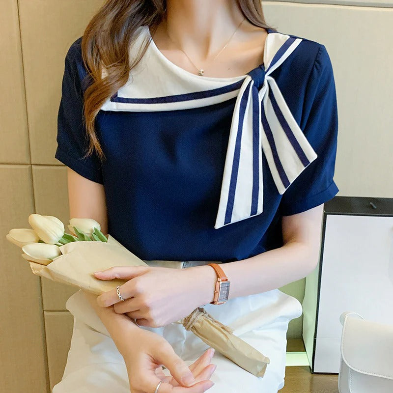Image of Kiara | Women's Tie Neck Blouse