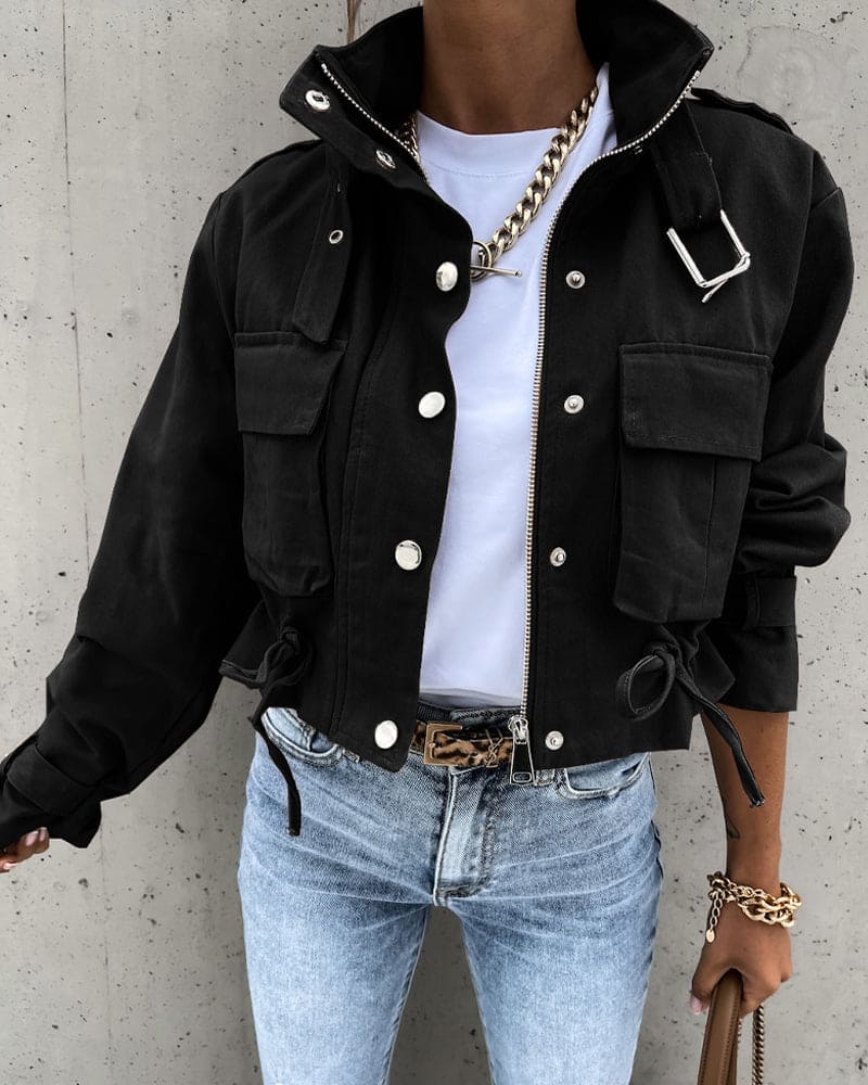 Women's Cropped Utility Jacket - VibreMode
