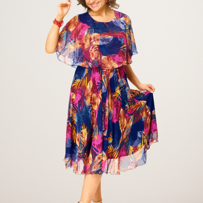 Elegant Women's Flowy Maxi Wrap Dress - VibreMode