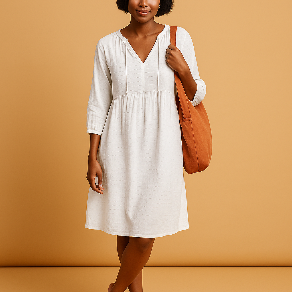 Women's Knee Length Summer Dress - VibreMode