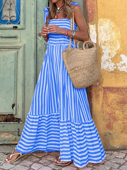 Women's Striped Maxi Summer Dress