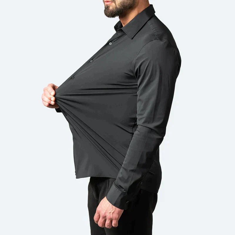 Image of Kurt | Men's Slim-Fit Button-Up Dress Shirt