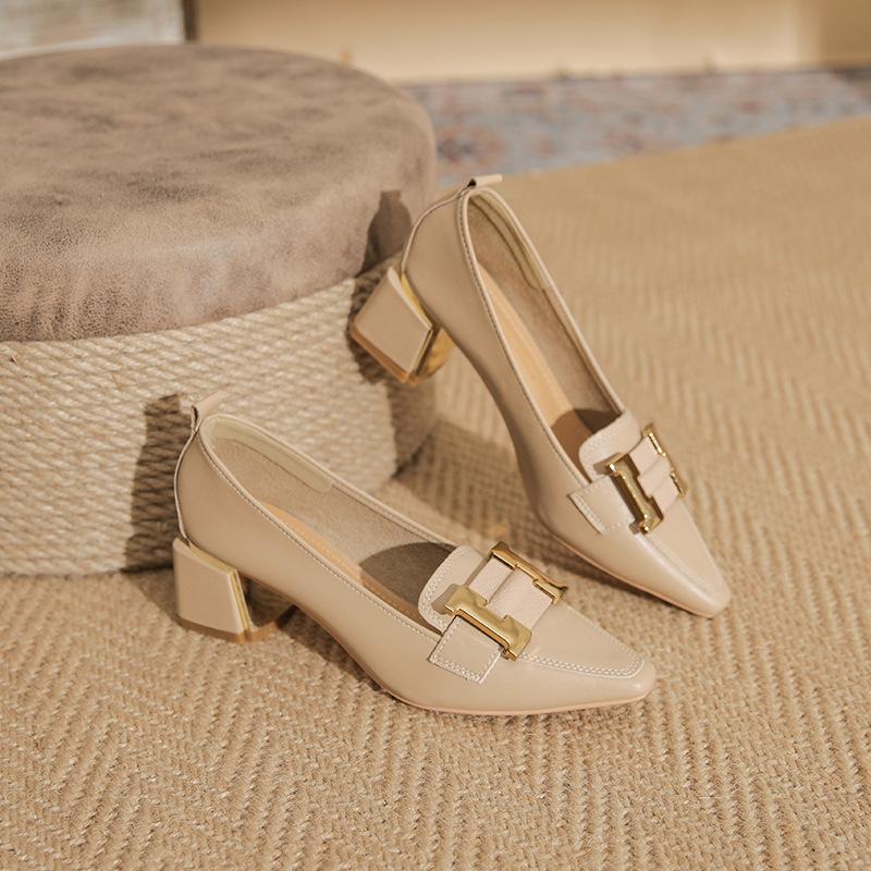 Women's Orthopedic Loafers Block Heel Leather - VibreMode