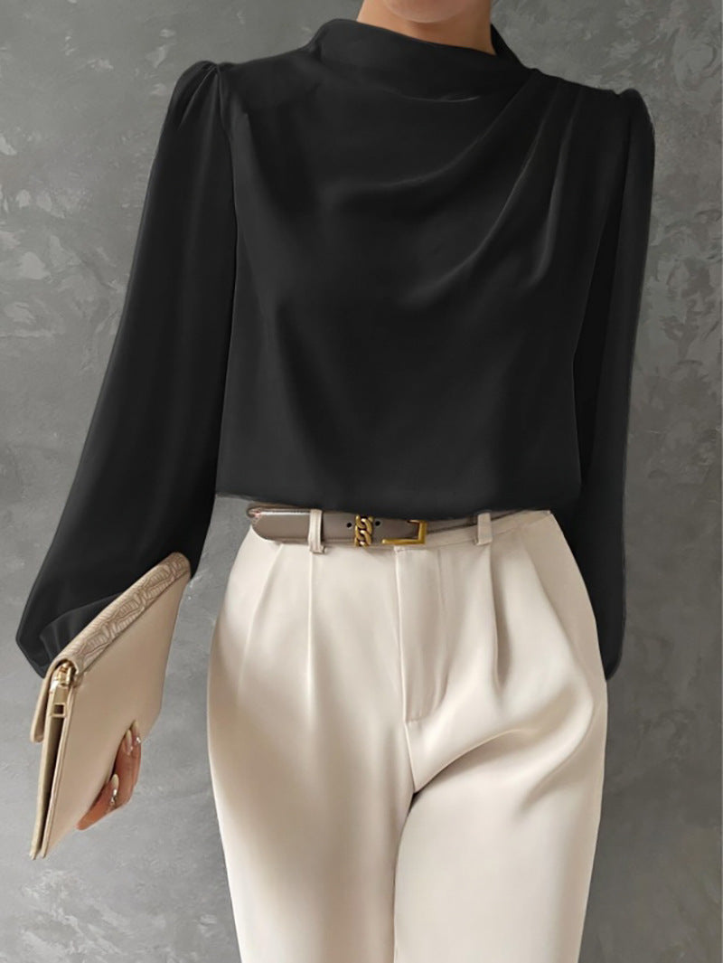 Image of Kyla | Women's Long Sleeve Draped Blouse