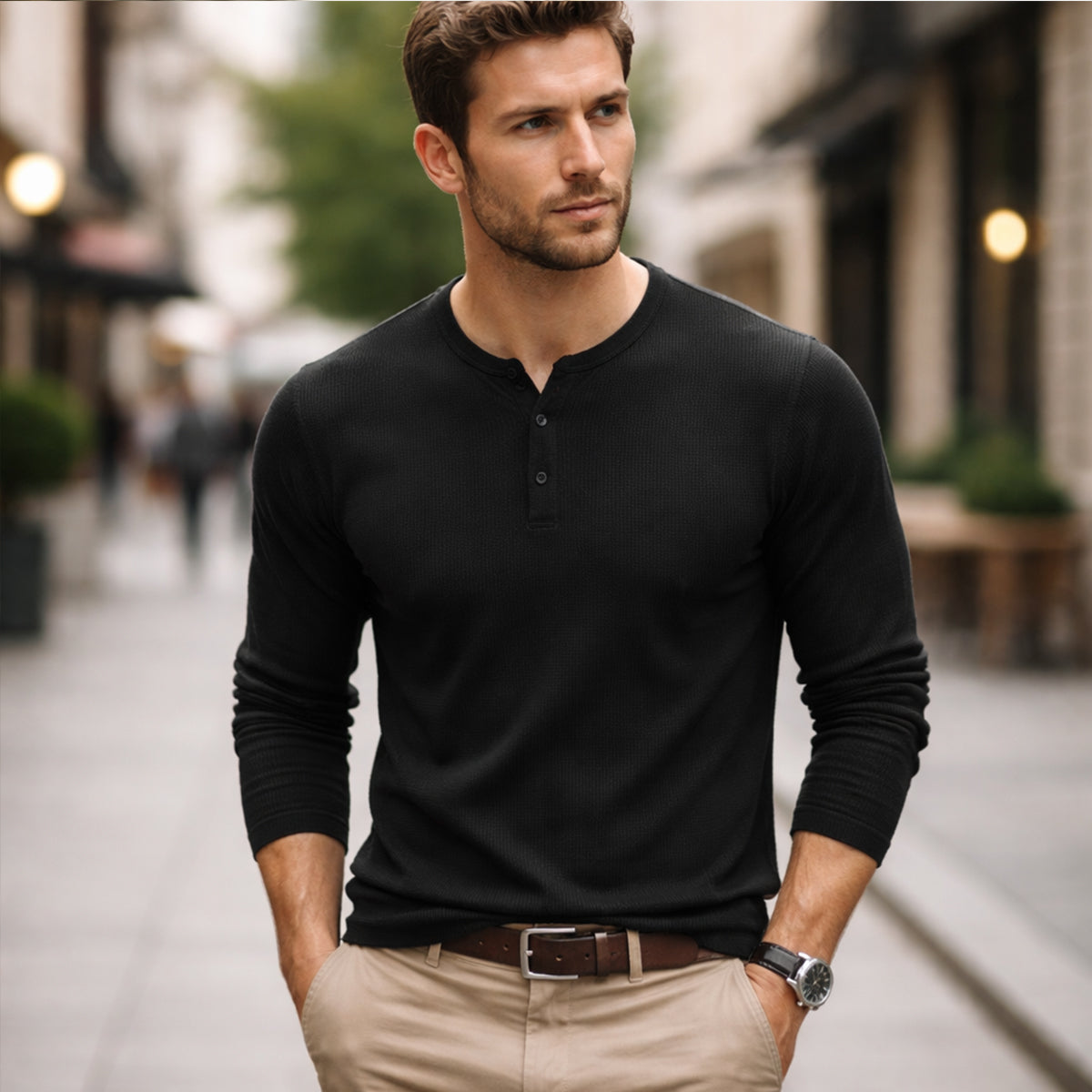 Men's Textured Stripe Button Down Shirt