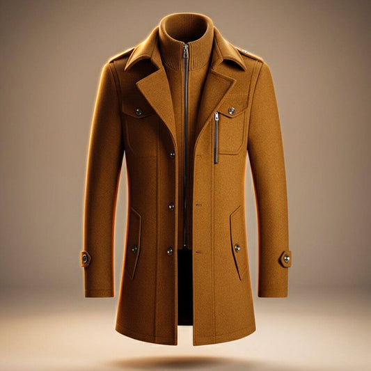 Matteo Men's Virgin Wool Overcoat - VibreMode