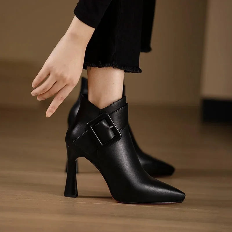 Image of Lena | Women's Pointed Toe Heeled Ankle Boots