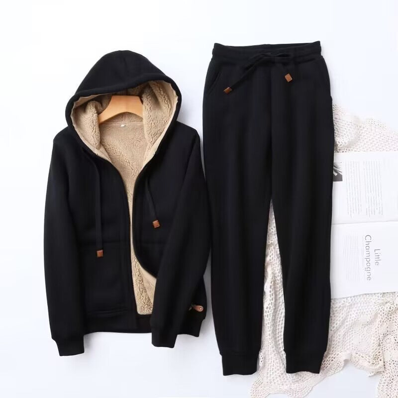 Liliana Women's Fleece Lined Hooded Jogger Set - VibreMode