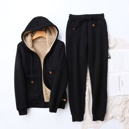 Liliana Women's Fleece Lined Hooded Jogger Set - VibreMode