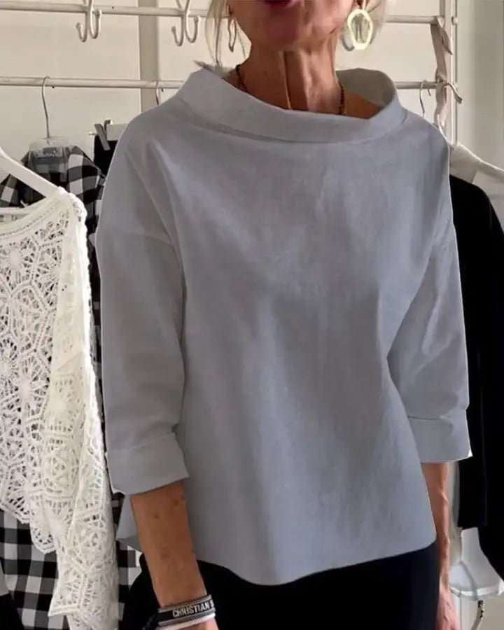 Image of Lillian | Women's High Neck Relaxed Fit Top