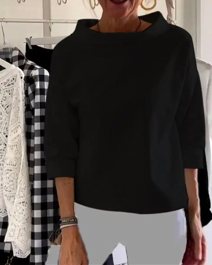 Image of Lillian | Women's High Neck Relaxed Fit Top