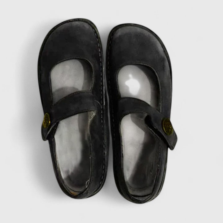 Ladies Comfortable Buckle Slip On Shoes