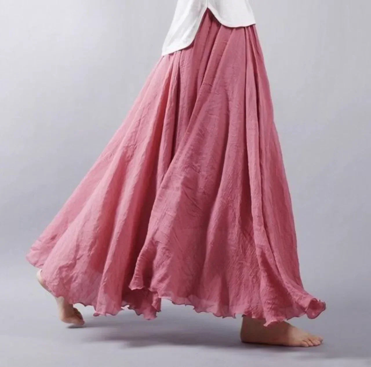 Image of Lisa | Women's High-Waisted Flowy Maxi Skirt