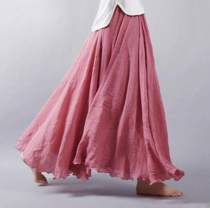 Image of Lisa | Women's High-Waisted Flowy Maxi Skirt