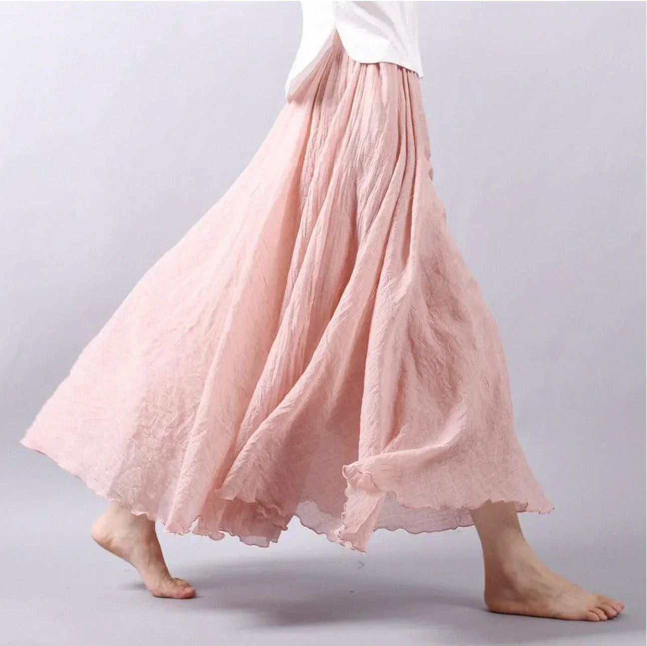 Image of Lisa | Women's High-Waisted Flowy Maxi Skirt