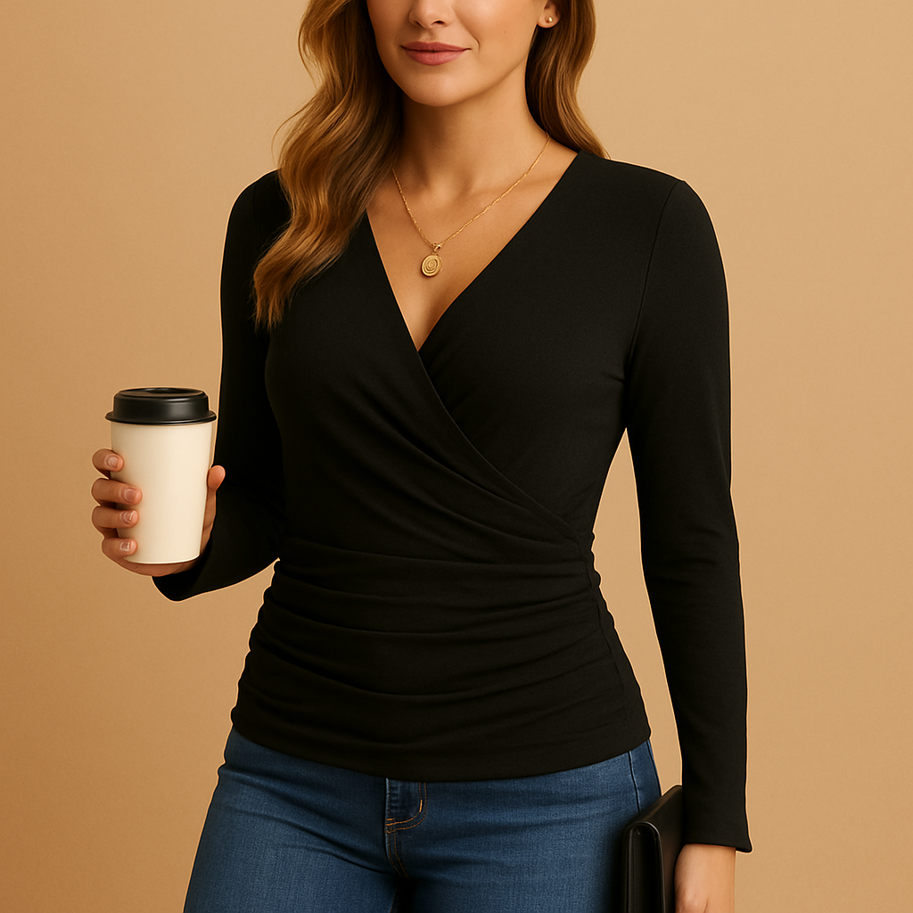 Women's Long Sleeve V-Neck Shirt