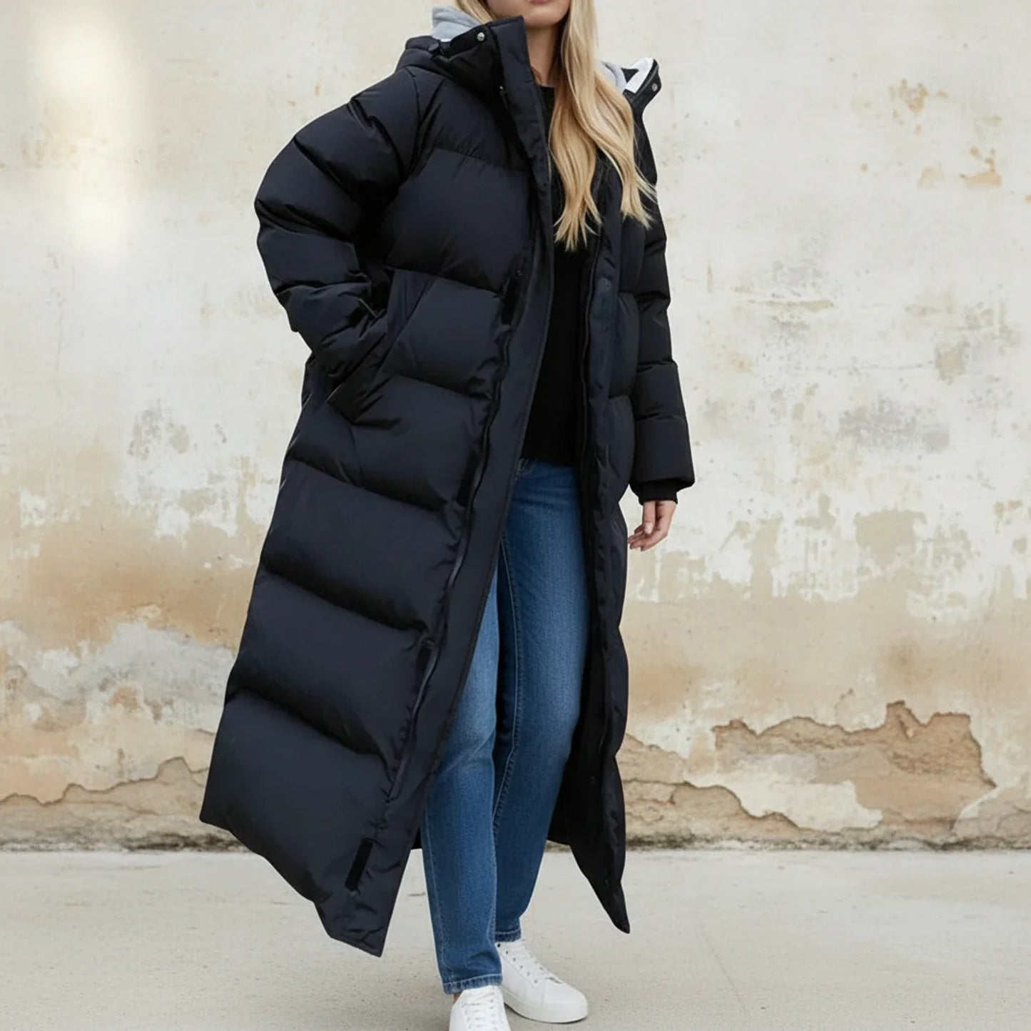Women's Long Puffer Winter Jacket - VibreMode