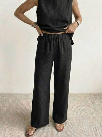 Women's Sleeveless Tank And Pants Set