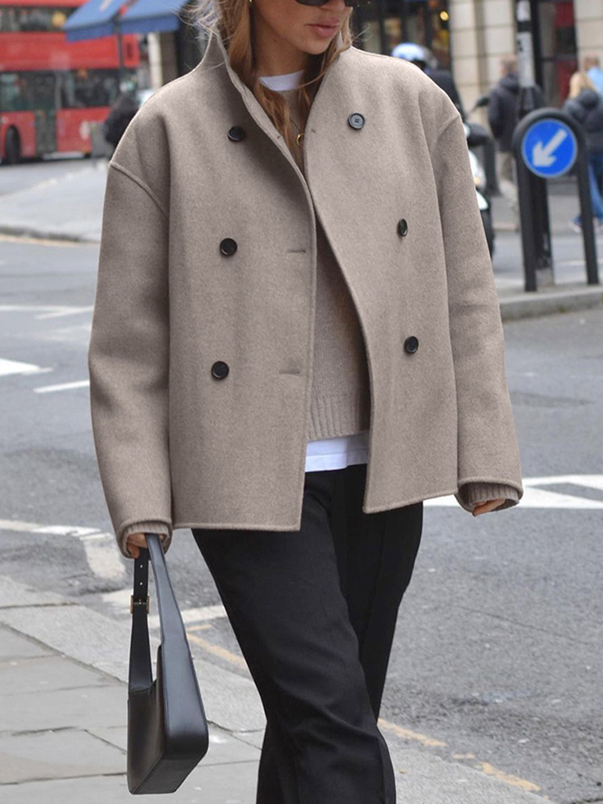 Image of Lori | Women's Double-Breasted Short Coat