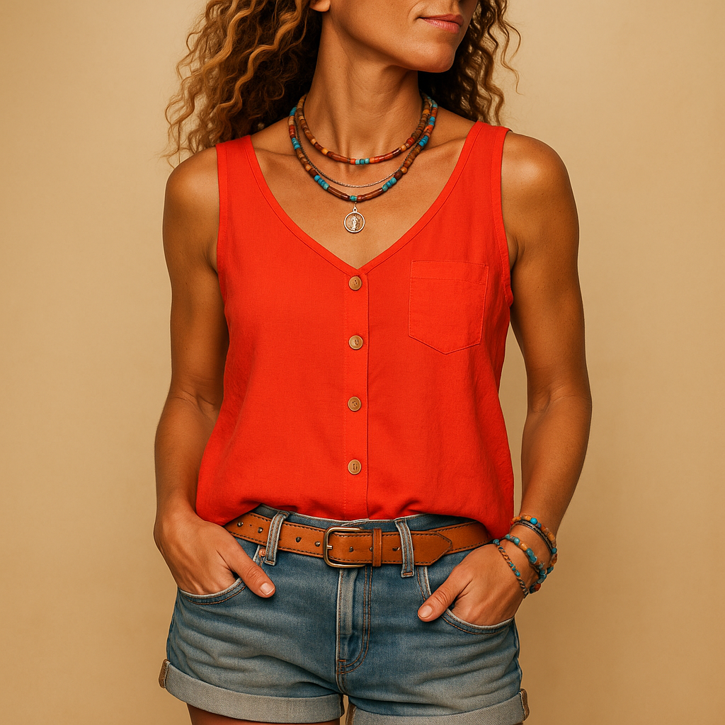 Women's Sleeveless V-Neck Lightweight