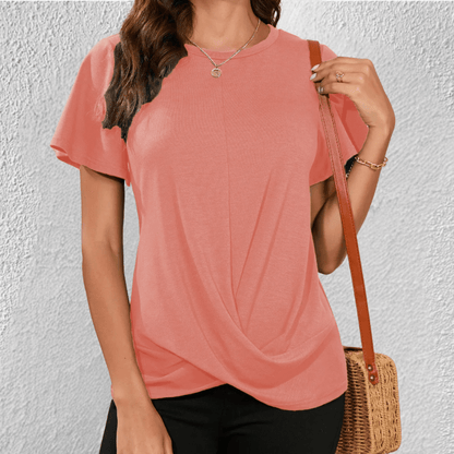 Women's Twist Front Casual T-Shirt - VibreMode