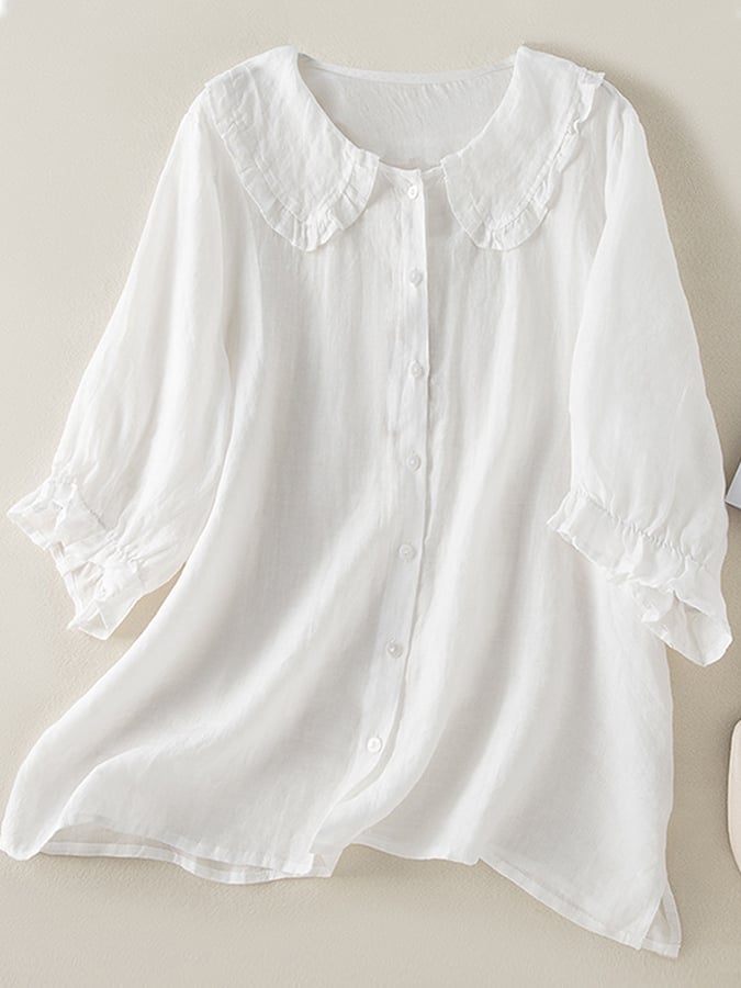 Image of Lydia | Women's Ruffle Collar Blouse