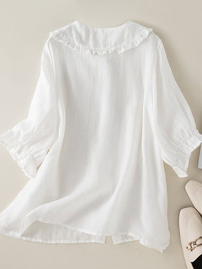 Image of Lydia | Women's Ruffle Collar Blouse