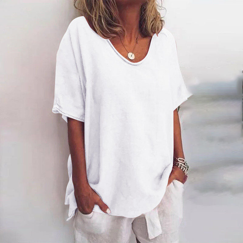 Women's Loose Fit Scoop Neck Blouse